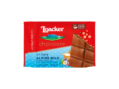 LOACKER BARRA DE CHOCOLATE ALPINE MILK 50G