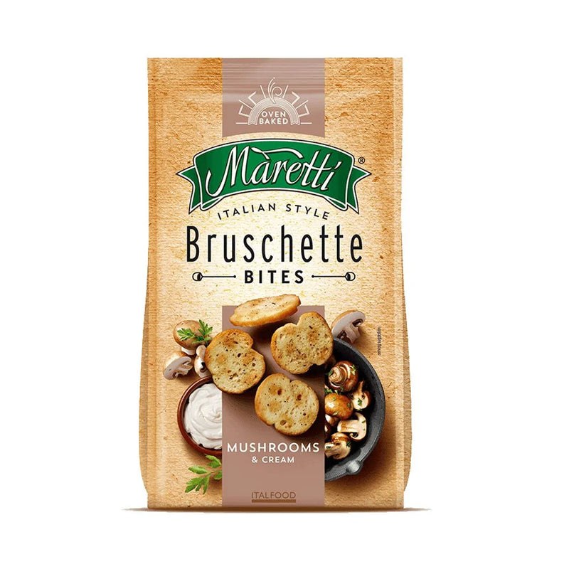 MARETTI BRUSCHETTE CHIPS COGUMELOS E CREME 85G