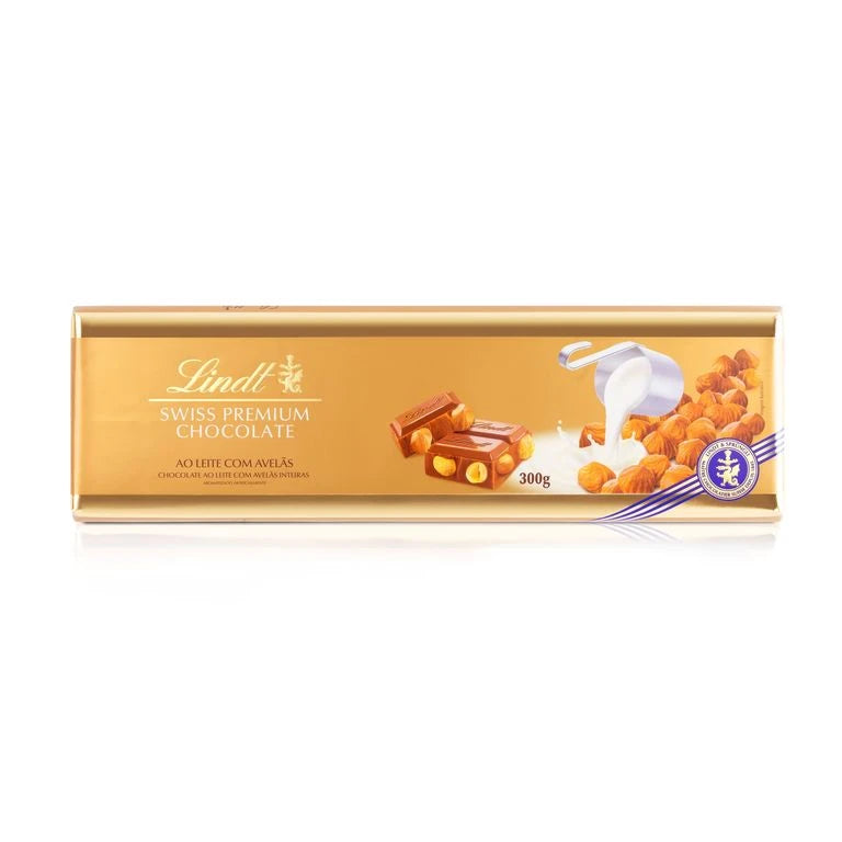 LINDT BARRA AO LEITE COM AVELA 300G