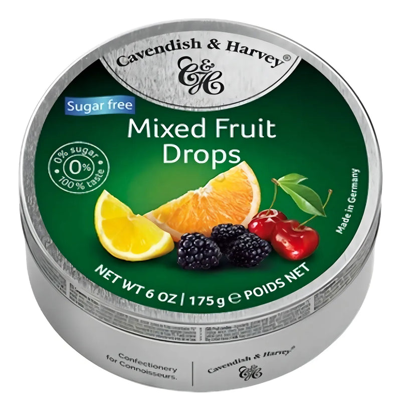 CAVENDISH E HARVEY BALA LATA MIXED FRUIT SUGAR FREE 175G