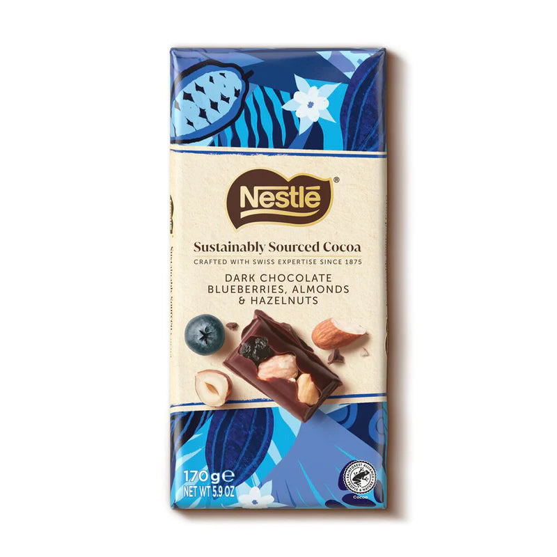 NESTLE BARRA SUSTENTAVEL AMARGO COM BLUEBERRIES, AMENDOAS E AVELA 170G