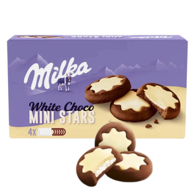 MILKA CHOCO MINI STARS WHITE 150G