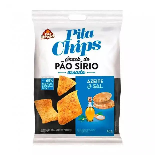 PITA CHIPS SNACK DE PAO SIRIO AZEITE E SAL 45G